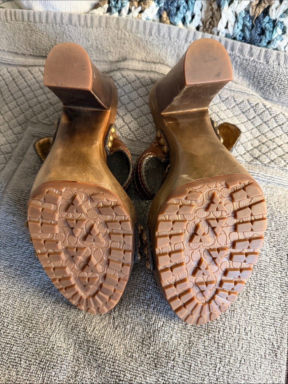 PREOWNED & PRELOVED COACH Chrissy Brown Leather Buckle Slide Mules - Picture 4 of 16